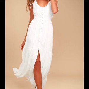 Lulus Time Well Spent White Embroidered Maxi Dress